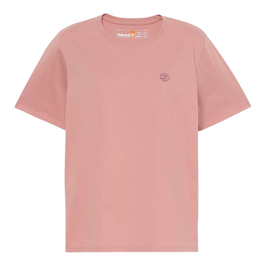 T-shirt di cotone da donna in rosa 