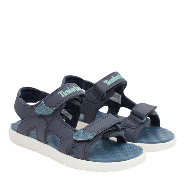 Sandalo Junior con cinturini in velcro Blu