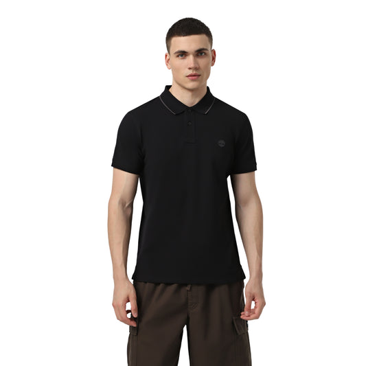Polo Uomo Millers River Nero modello frontale