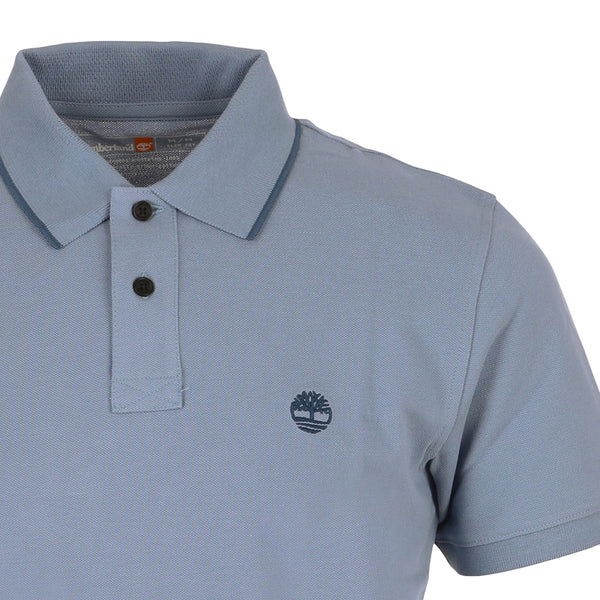 Polo Uomo Millers River Blu dal taglio dritto dettaglio