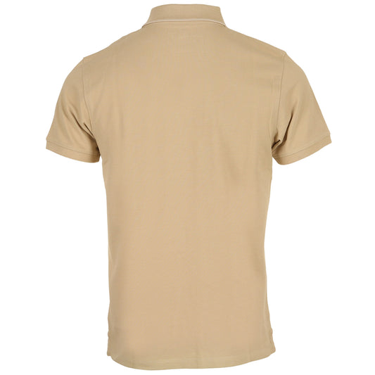 Polo regular in cotone da uomo in beige