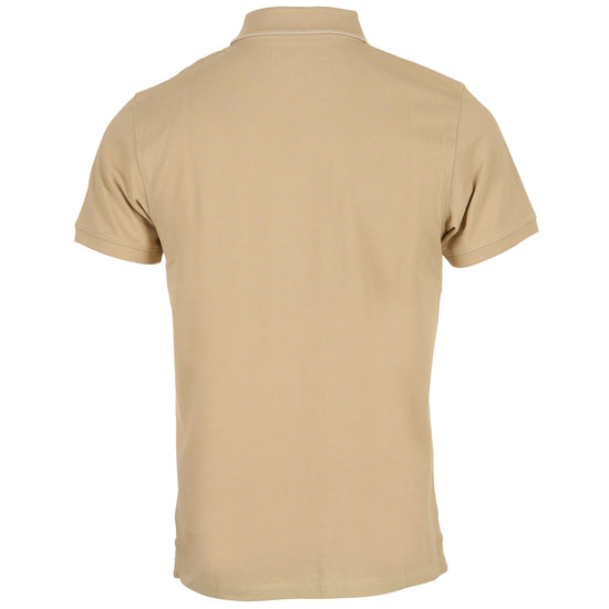 Polo regular in cotone da uomo in beige