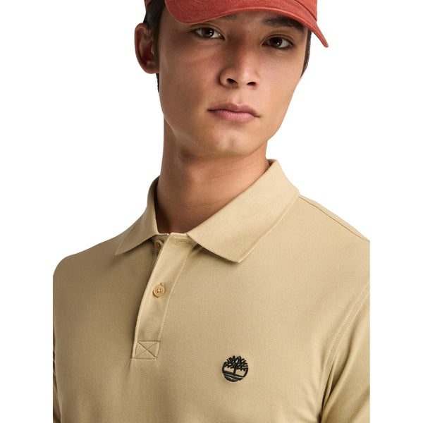 Polo Uomo Millers River Beige modello ravvicinato