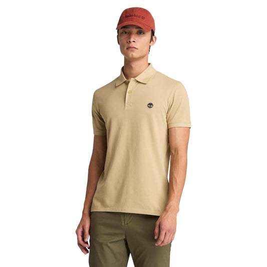 Polo Uomo Millers River Beige modello frontale