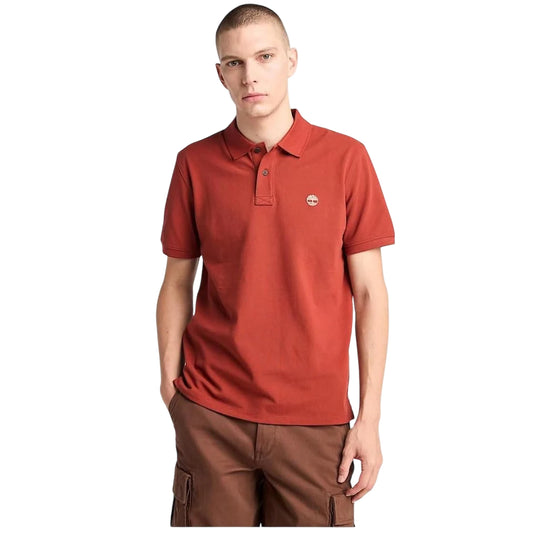 Polo Uomo Millers River Rosso modello frontale