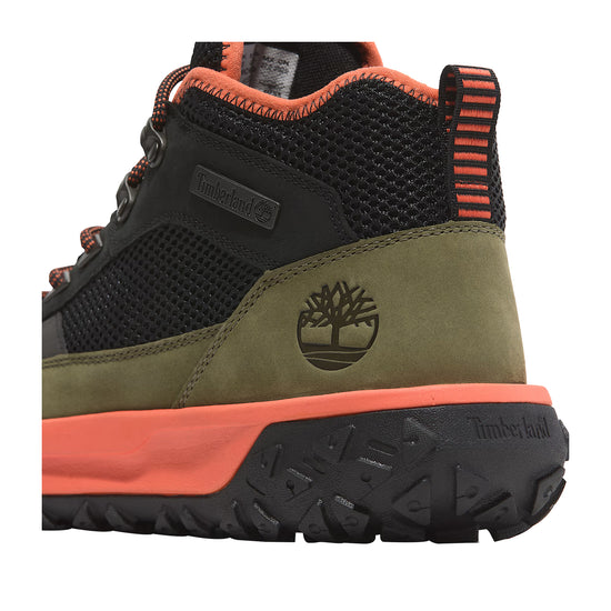 Scarpe Uomo Hiker GreenStride Motion6 marrone verde arancione dettaglio