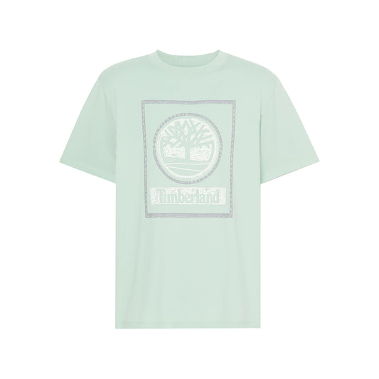 T-shirt Uomo con Grafica Stagionale Doppia Verde