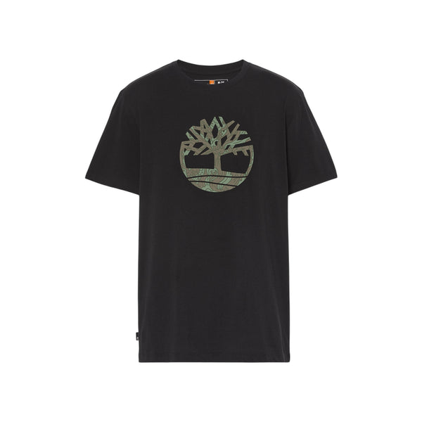 T-shirt Uomo Kennebec River Nera con maxi logo albero