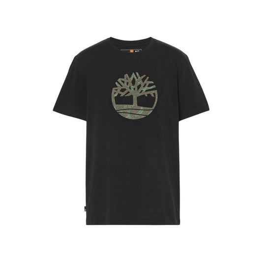 T-shirt Uomo Kennebec River Nera con maxi logo albero