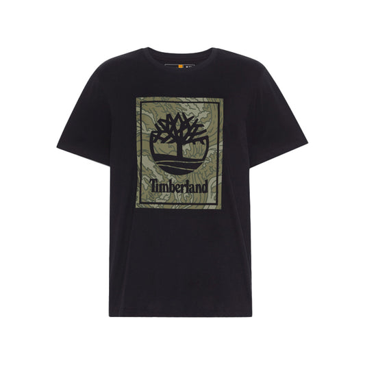 T-shirt Uomo con stampa mimetica Nero