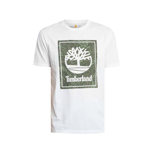 T-shirt Uomo con stampa mimetica Bianco