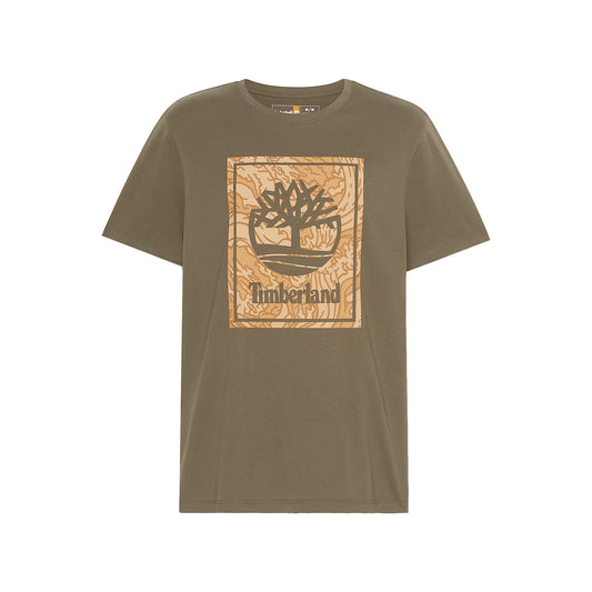 T-shirt Uomo con stampa mimetica Verde