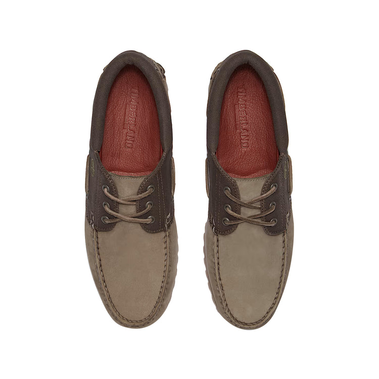 Scarpe da barca Uomo Handsewn 3-eye marrone