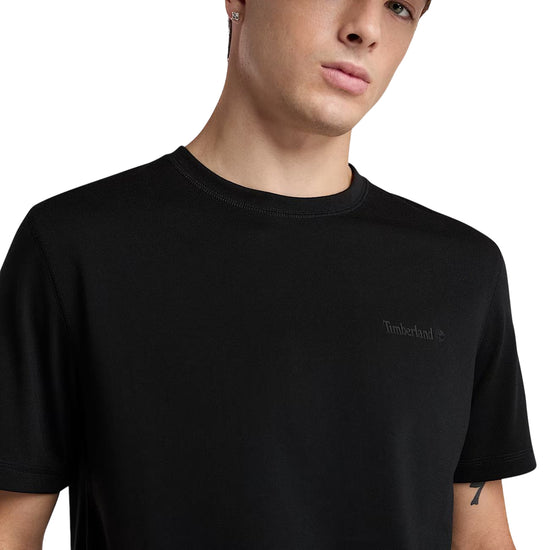 T-shirt Uomo Quick-Dry Nero modello frontale ravvicinato
