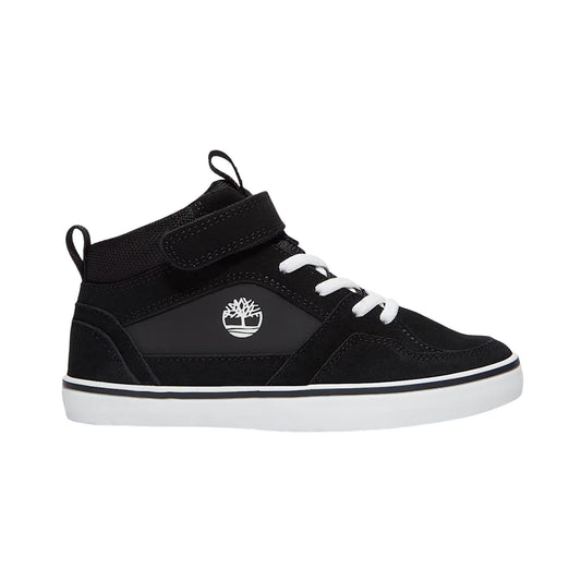 Sneakers Junior Stone Jump Velcro Nero, con inserti scamosciati