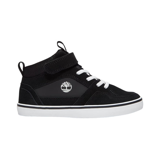 Sneakers Junior Stone Jump Velcro Nero, con inserti scamosciati