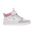 Sneakers Junior Stone Jump Velcro Grigio/Rosa con inserti scamosciati 