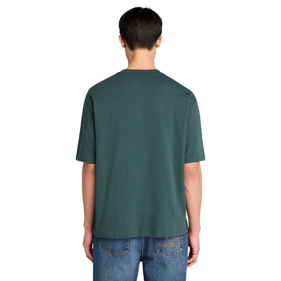 T-shirt Uomo Dunstan River Verde scuro modello retro
