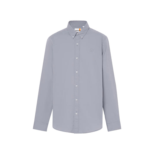 Camicia Uomo a maniche lunghe popeline grigio