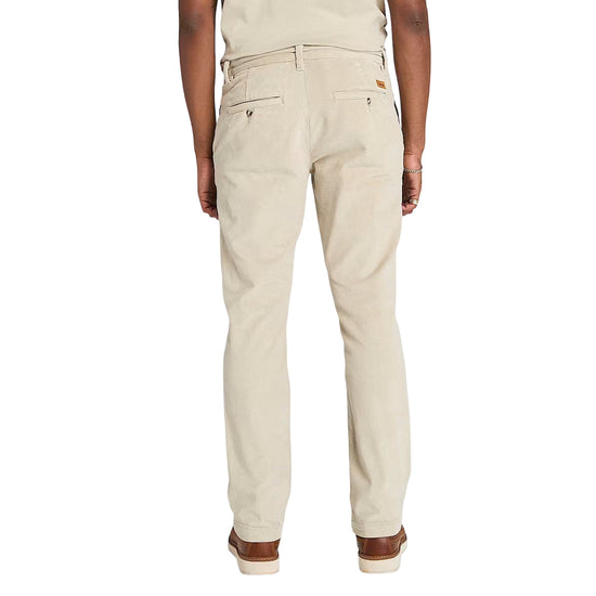 Pantaloni Uomo Claremont in velluto a coste Beige modello retro