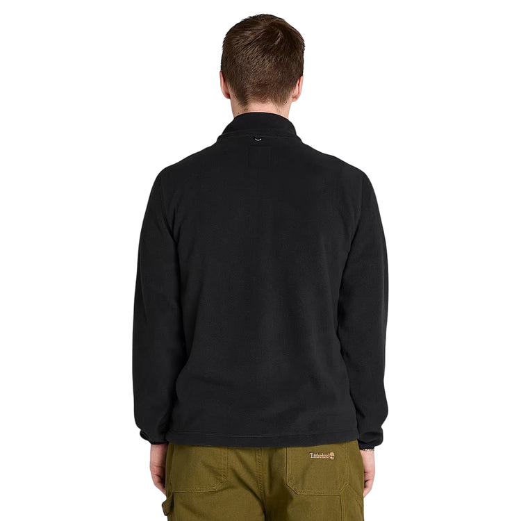 Pile Uomo a zip intera Nero modello retro
