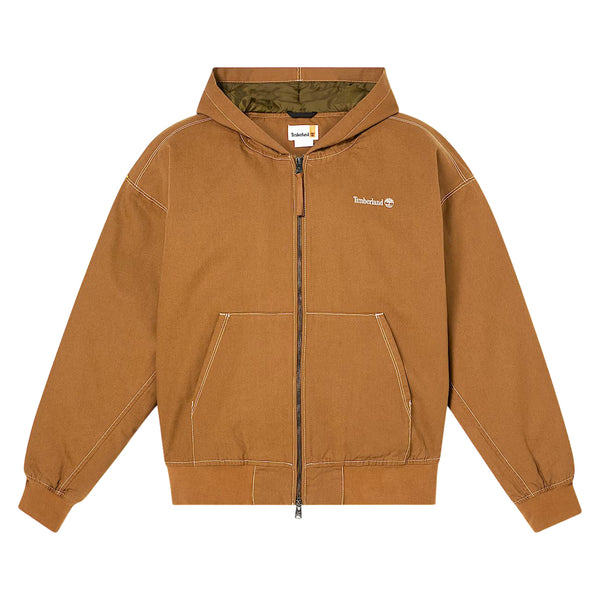 Bomber Unisex in Tela Duck Effetto Lavato Giallo scuro