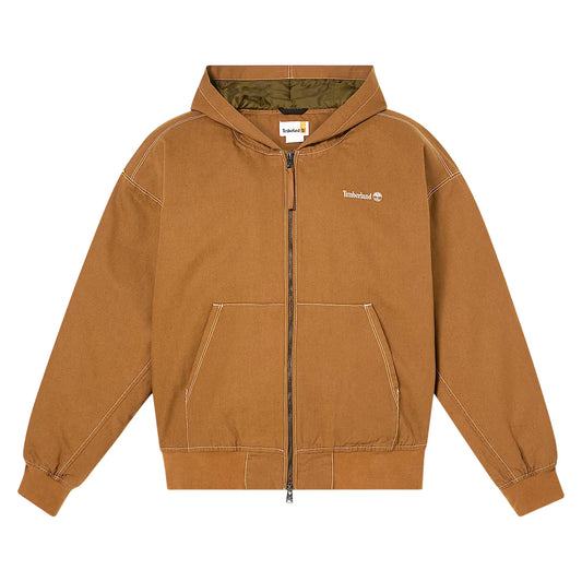 Bomber Unisex in Tela Duck Effetto Lavato Giallo scuro