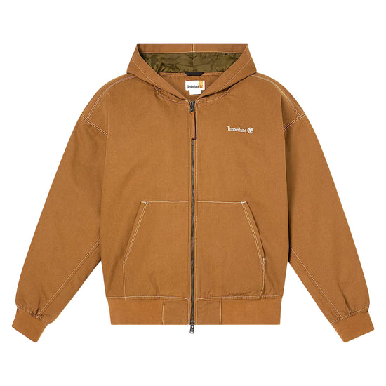 Bomber Unisex in Tela Duck Effetto Lavato Giallo scuro