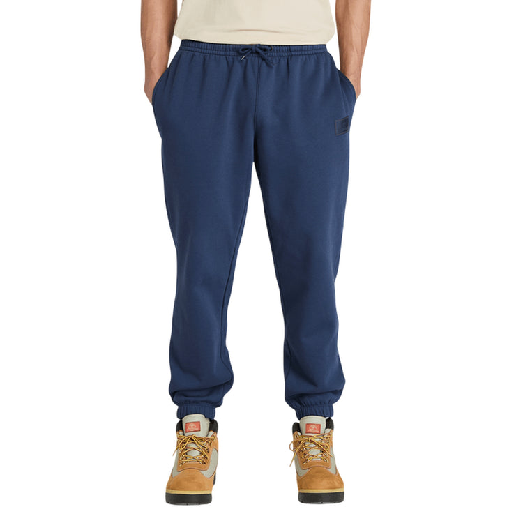 Pantaloni Unisex con logo in silicone Blu modello frontale