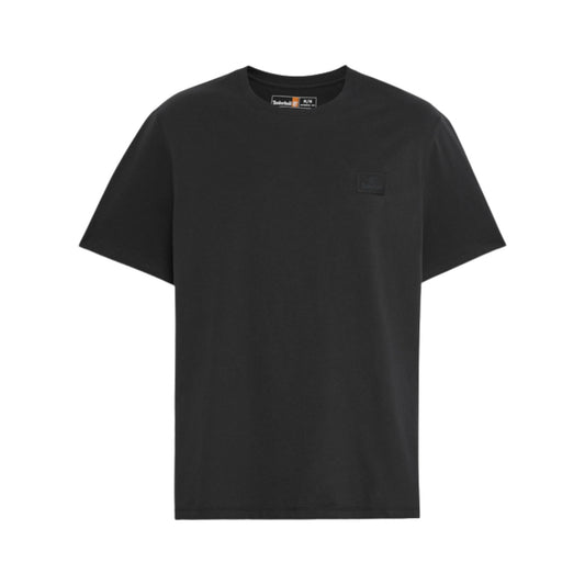 T-shirt Unisex in cotone traspirante Nero, con logo in silicone sul petto