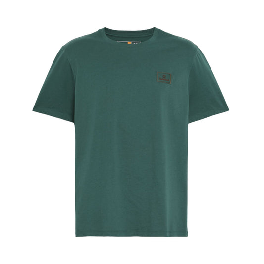 T-shirt Unisex in cotone traspirante Verde, con logo in silicone sul petto