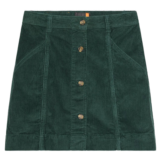 Gonna Donna in velluto a coste effetto lavato Verde