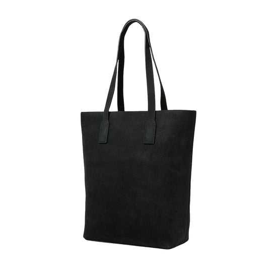 Borsa Tote Donna in pelle nera retro
