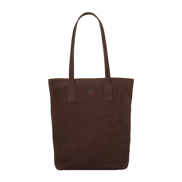 Borsa tote Donna in pelle morbida marrone scuro