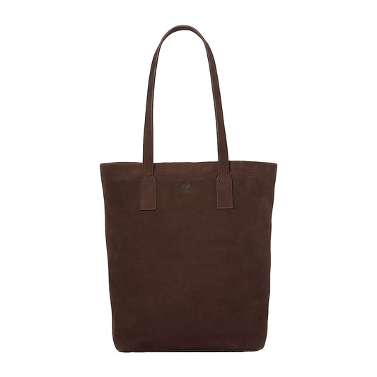 Borsa tote Donna in pelle morbida marrone scuro