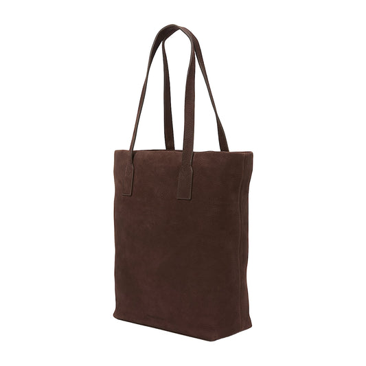 Borsa tote Donna in pelle morbida marrone scuro