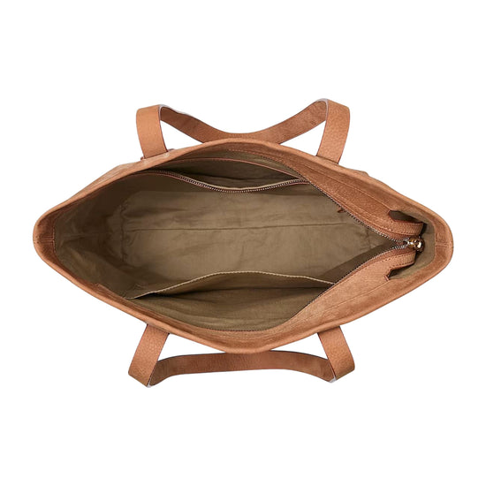 Borsa Tote Donna in pelle marrone interno