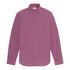 Camicia in cotone con micro quadri e logo ricamato in rosso