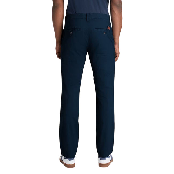 Pantaloni Chino Uomo Claremont Blu scuro modello retro