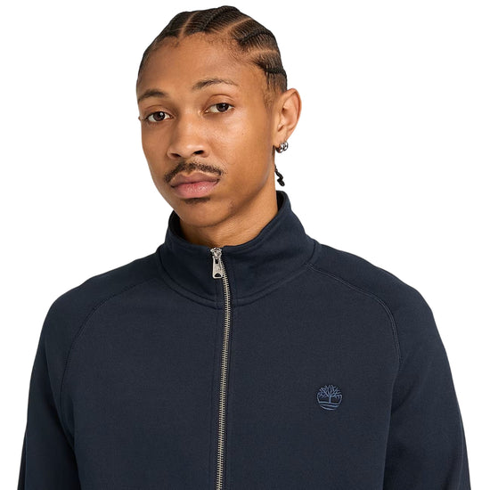 Felpa con zip da uomo in nero