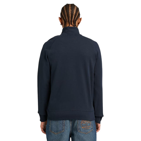 Felpa con zip da uomo in nero