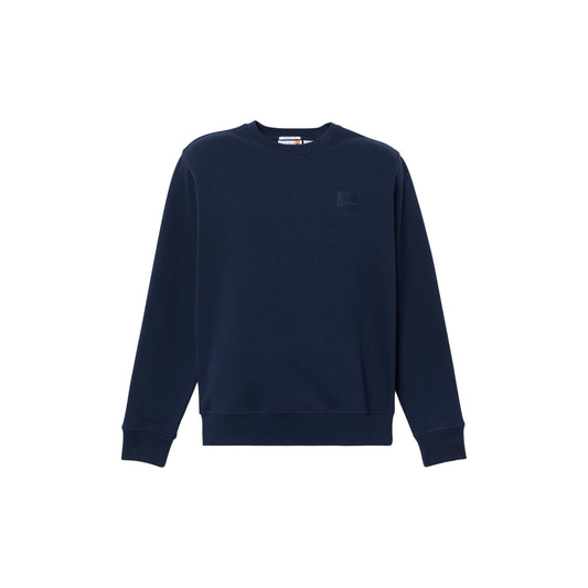 Felpa a girocollo in Cotone Blu da Uomo