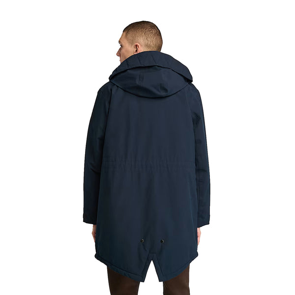 Parka Uomo Fishtail Resistente all'Acqua Blu modello retro