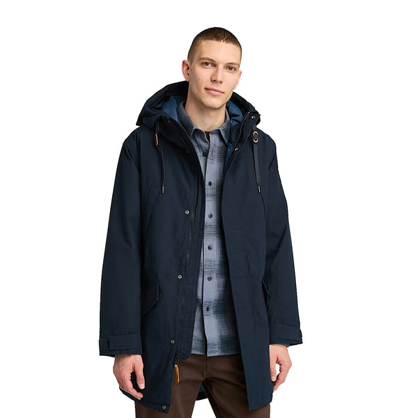 Parka Uomo Fishtail Resistente all'Acqua Blu modello frontale