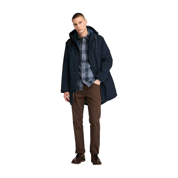 Parka Uomo Fishtail Resistente all'Acqua Blu modello intero frontale