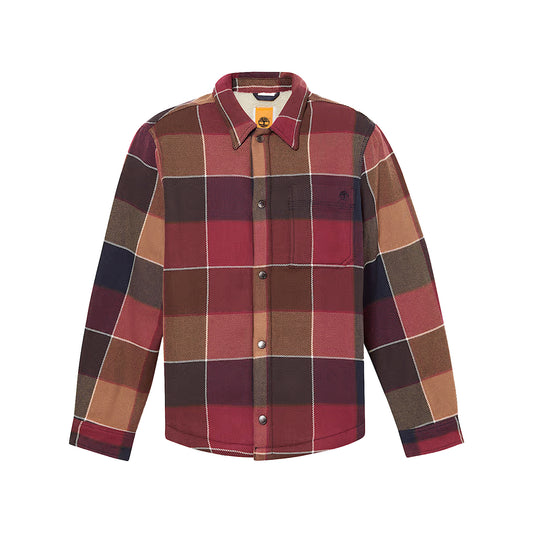 Camicia over Uomo fodera in pile Rosso