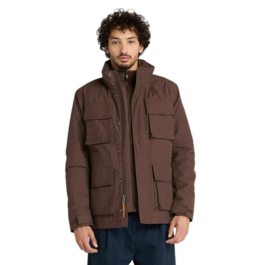 Giacca Uomo 3 in 1 impermeabile Abington Marrone modello frontale
