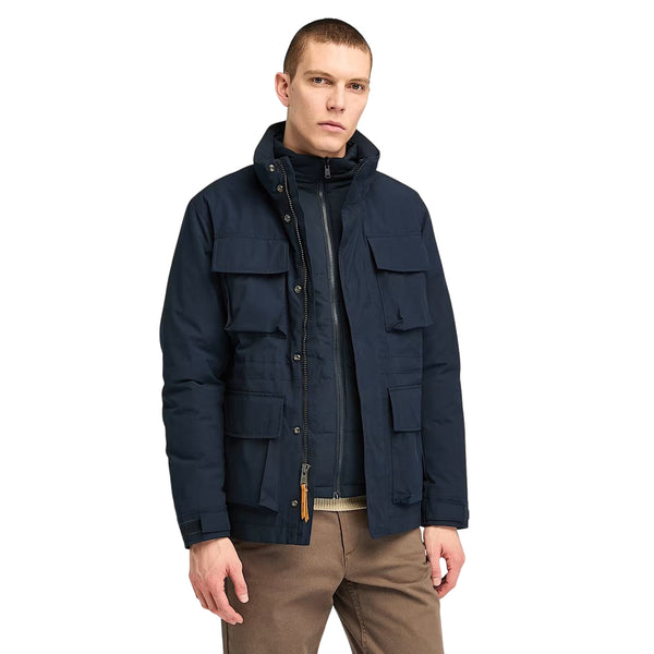 Giacca Uomo 3 in 1 impermeabile Abington Blu scuro modello frontale