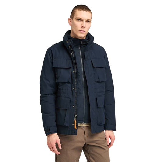 Giacca Uomo 3 in 1 impermeabile Abington Blu scuro modello frontale