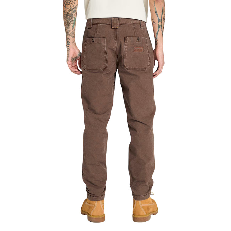 Pantaloni Uomo in Tela Effetto Lavato Goffstown Marrone modello retro